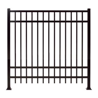 Gilpin Black Aluminum Fence Panel (Common 84 in x 96 in; Actual 84 in x 95.375 in)