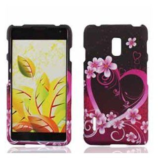 Pink Heart Flowers Hard Cover Case for Lg US780 by ApexGears Cell Phones & Accessories