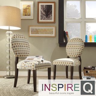 Inspire Q Paulina Diamond Impressions Round Back Dining Chair (set Of 2)