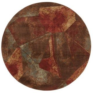 Nourison Somerset Multicolor Abstract Design Rug (56 X 56) Round