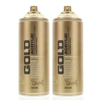 Montana GOLD Acrylic Spray Paint GOLDCHROME Pack of 2 Cans  