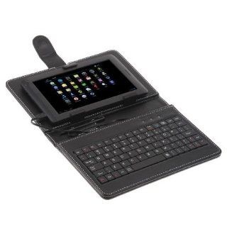Protective Leather Case + Mini USB Keyboard for 7 inch 7" Tablet PC Black Computers & Accessories