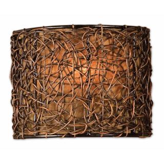 Knotted Rattan 1 light Espresso Wall Sconce