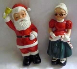 Vintage Santa & Mrs. Claus Christmas Salt and Pepper Shakers 5"   Made in Japan Mr And Mrs Claus Salt And Pepper Shakers Kitchen & Dining