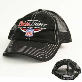 Coors Light Official NFL Beer Sponsor Mesh Back Trucker Hat   Black  Baseball Caps  Sports & Outdoors