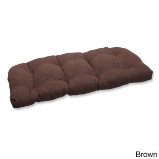 Pillow Perfect Wicker Loveseat Cushion With Bella dura Mandeyia Fabric