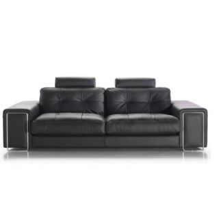 Eurosace Elite Dayton 86.6 Leather Sofa DTNL10 Color Blanco
