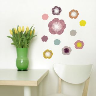 ADZif Spot Little Garden Solstice Flowers Wall Decal S3341A Color Plum