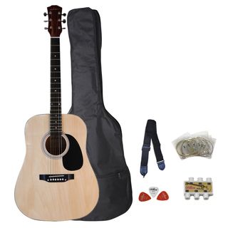 Adm Steel Strings Electric Acoustic Dreadnought Guitar Package