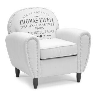 Baxton Studio Thomas eiffel Beige Linen Rustic Chair