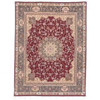 Safavieh Hand knotted Tabriz Floral Multi Wool/ Silk Rug (8 X 10)