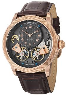 Stuhrling Original 368B.3345K54  Watches,Mens Gray Dial Brown Leather, Casual Stuhrling Original Automatic Watches