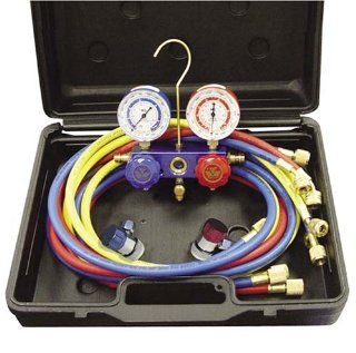 Mastercool 98661 Dual R 134A and R 12 Aluminum Gauge Set with 60" Goodyear Hoses and Manual Couplers Automotive