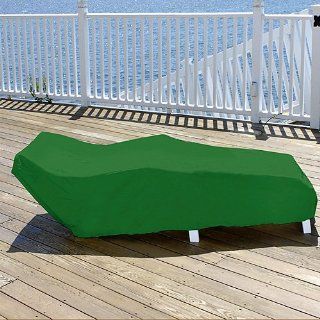 Durable Outdoor Patio Vinyl Chaise Lounge Chair Cover   Green  Patio, Lawn & Garden