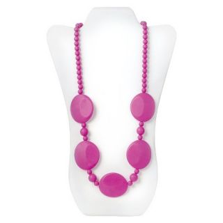 Nixi by Bumkins Pietra Silicone Teething Necklace   Pink