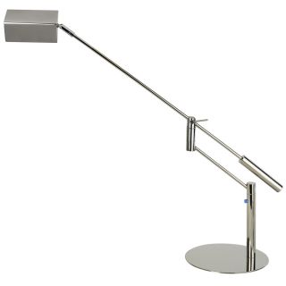 Slant 1 light Silver Task Adjustable Table Lamp