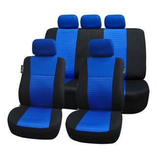 Fh Group Blue Trendy Elegance Airbag Compatible Car Seat Covers (full Set)