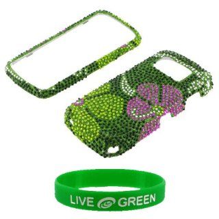 Green Daisy Full Rhinestones Design Snap On Hard Case for Nokia N97 Phone Cell Phones & Accessories