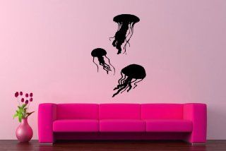 Wall Decor Vinyl Sticker Room Decal Art 3 Swimming Jellyfishes Ocean Sea Theme 794  