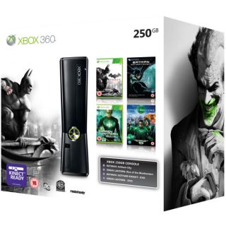 Xbox 360 250GB Bundle (Includes Batman Arkham City + Green Lantern + Gotham Knight DVD + Green Lantern DVD Bundle )      Games Consoles