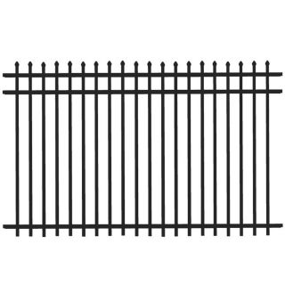 FREEDOM Black Aluminum Fence Panel (Common 60 in x 96 in; Actual 59.87 in x 93.50 in)