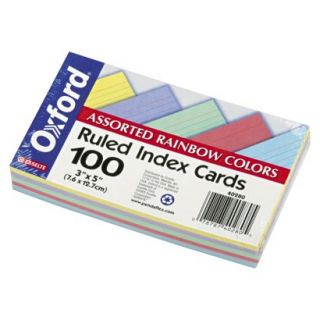 Oxford 100 Count Ruled Index Cards 4 Pack    Mul