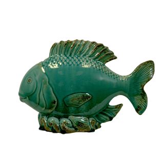 Turquoise Ceramic Carp