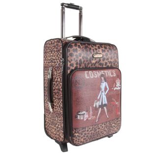 Nicole Lee Cosmetic Print 22 inch Expandable Rolling Carry on
