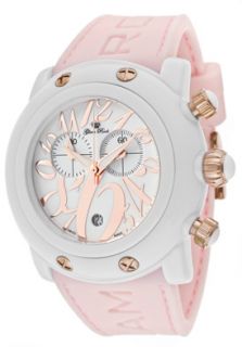Glam Rock GK1142  Watches,Womens Miami Beach Chronograph White Dial Light Pink Silicone, Chronograph Glam Rock Quartz Watches