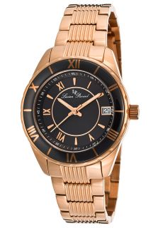 Lucien Piccard 12741 RG 11 BCB  Watches,Womens Saraille Black Dial Rose Gold Tone Ion Plated Stainless Steel, Casual Lucien Piccard Quartz Watches