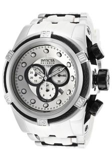 Invicta 14404  Watches,Mens Bolt/Reserve Silver Dial White Polyurethane, Chronograph Invicta Quartz Watches