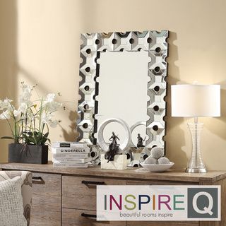 Inspire Q Onarga Rectangular Cut Out Frame Accent Wall Mirror