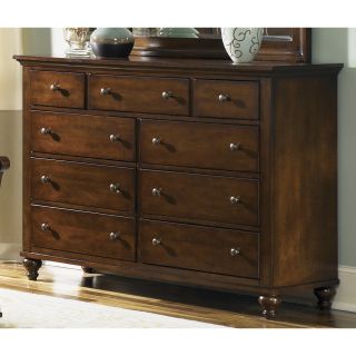 Liberty Furniture Industries Liberty Hamilton Cinnamon 9 drawer Dresser Cherry Size 9 drawer