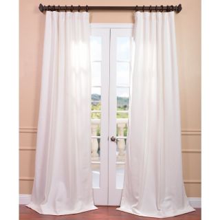 Mineral White Linen Weave Curtain Panel