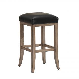 Deangelo Oak And Bonded Leather Bar Height Stool