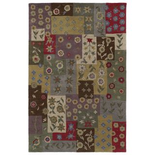 Lawrence Multi Patchwork Hand tufted Wool Rug (3 X 5)