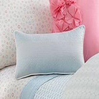Style&co Plumeria 9"x13" Decorative Pillow Sky Blue Embroidered Dot   Throw Pillows