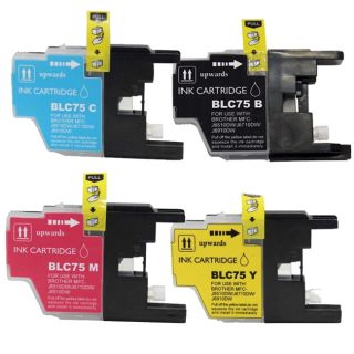 Brother Lc75 Black, Cyan, Yellow, Magenta Compatible Ink Cartridge (remanufactured) (pack Of 4)