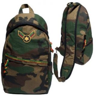 Silly yogi rastafari patch one shoulder army bag army green One size Clothing