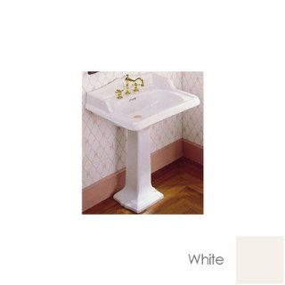 Whitehaus Pedestal Sink with Backsplash WHAR834 805 White    