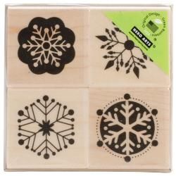 Hero Arts Mounted Rubber Stamp Set 3 X3   Snowflakes