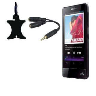 Sony NWZF806BLK NWZF 806BLK 32GB F Series Walkman Video  + Headset Cord Organizer + Speaker & Headphone Splitter   Players & Accessories