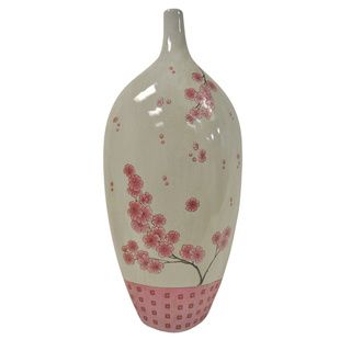 Cherry Blossom Stoneware Vase