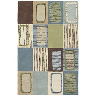 Hand tufted Lawrence Multi Blue Dimensions Wool Rug (20 X 30)
