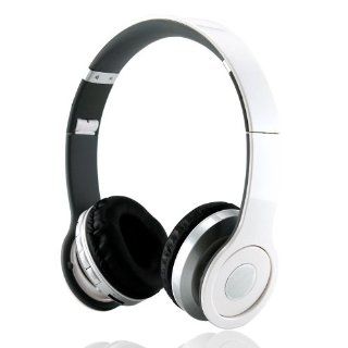 Gearonic Wireless Adjustable Over Ear Stereo Bluetooth Headphones with Volume and Track Controls for iPhone, iPod and    Non Retail Packaging   White Cell Phones & Accessories