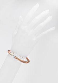 Invicta J0098  Jewelry,18k Rose Gold Plated & Brown Braided Bracelet, Fashion Jewelry Invicta Bracelets Jewelry
