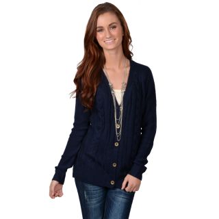 Journee Collection Juniors Long sleeve Button up Cardigan Sweater
