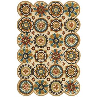 Dazzle Ivory Floral Area Rug (8 X 10)