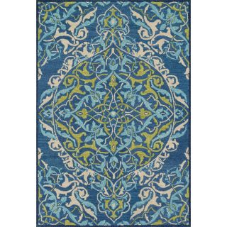 Hand hooked Tessa Blue/ Lime Rug (710 X 110)