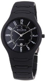 Skagen Men's 817LBXC Ceramic Black Watch at  Men's Watch store.